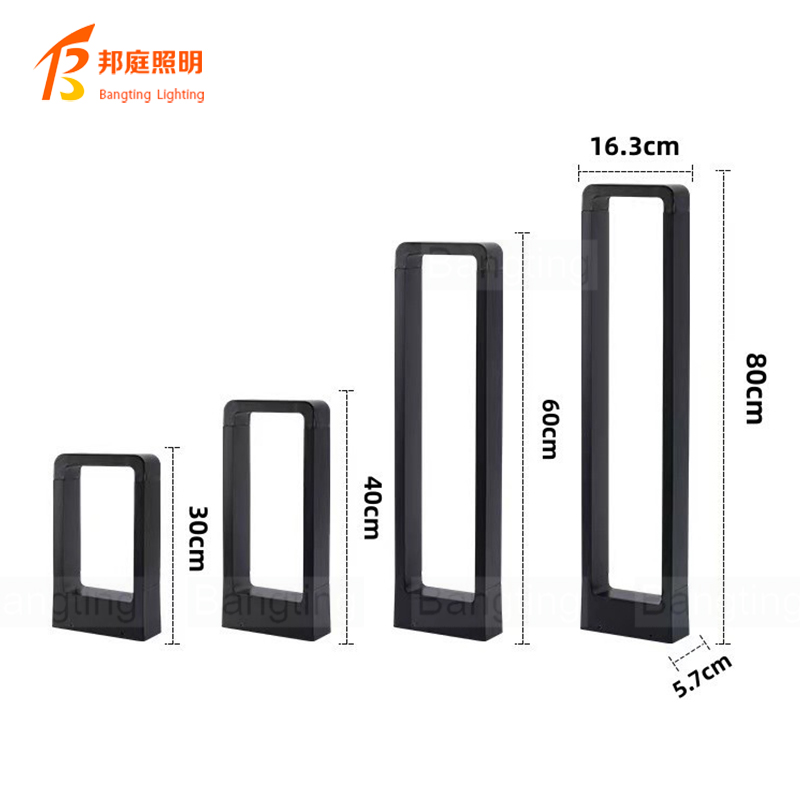 New Design 10W Solar LED Bollard Garden Lights Aluminum IP65 360 Outdoor Landscape 12V 24V 110V 220V Decorative Lawn Yard
