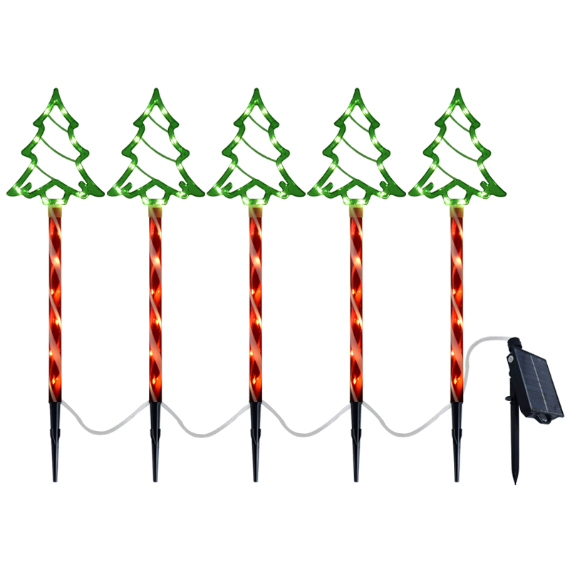 Vibrant Festive Decor 1 to 5 Solar-Powered Christmas Tree Lights