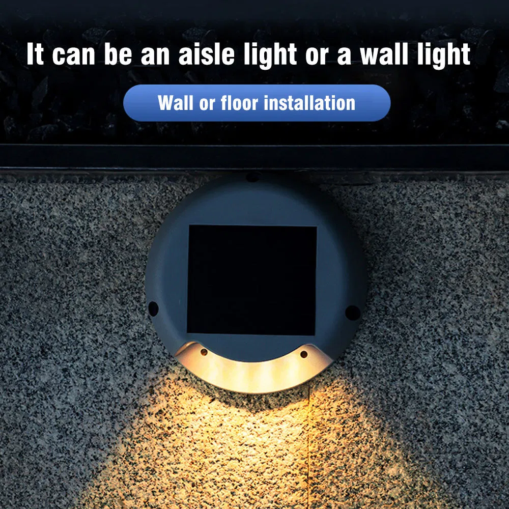 Solar Outdoor Floor Step Lights Waterproof IP65 Solar Step Lights, 4-Pack Solar Deck Lights RGB
