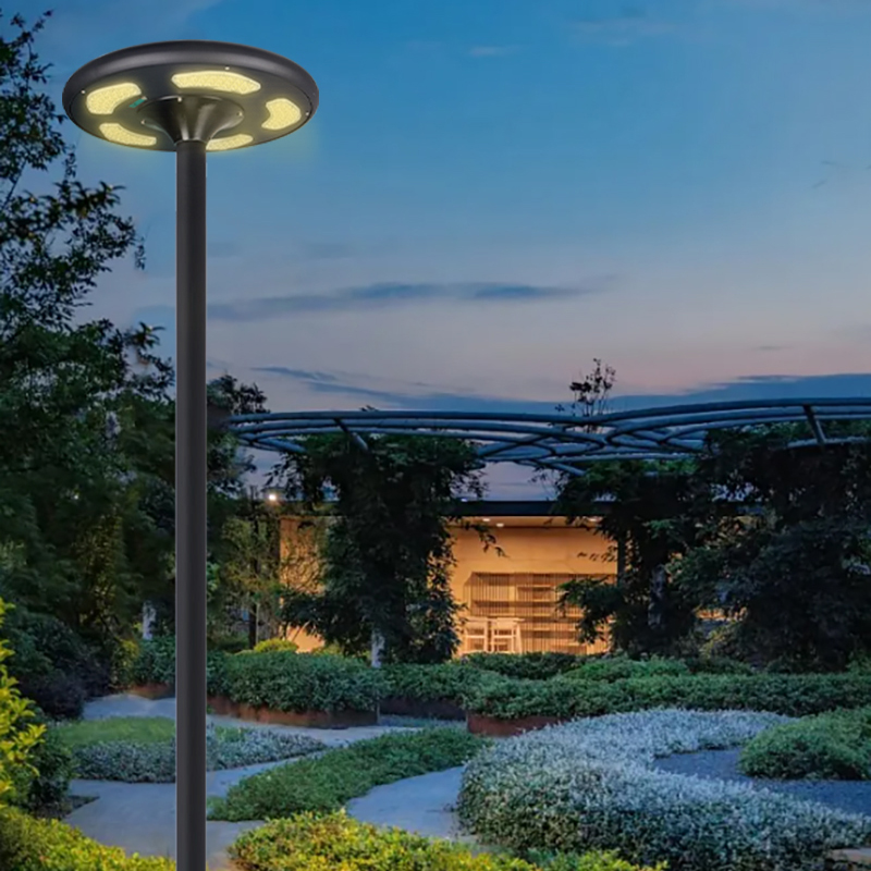 High Power Aluminum UFO Led Solar Powered Garden Light for Outdoor Landscape Lawn Patio Yard Walkway Park Square Road