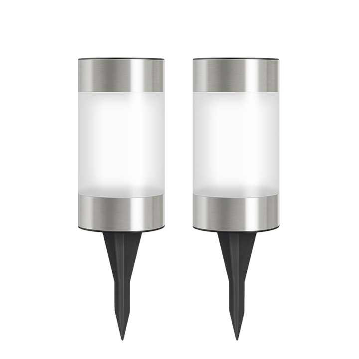 Outdoor Solar LED Mini Ground Plug Lawn Light Decorative Garden Courtyard Cylindrical Terrace Landscape Lamp