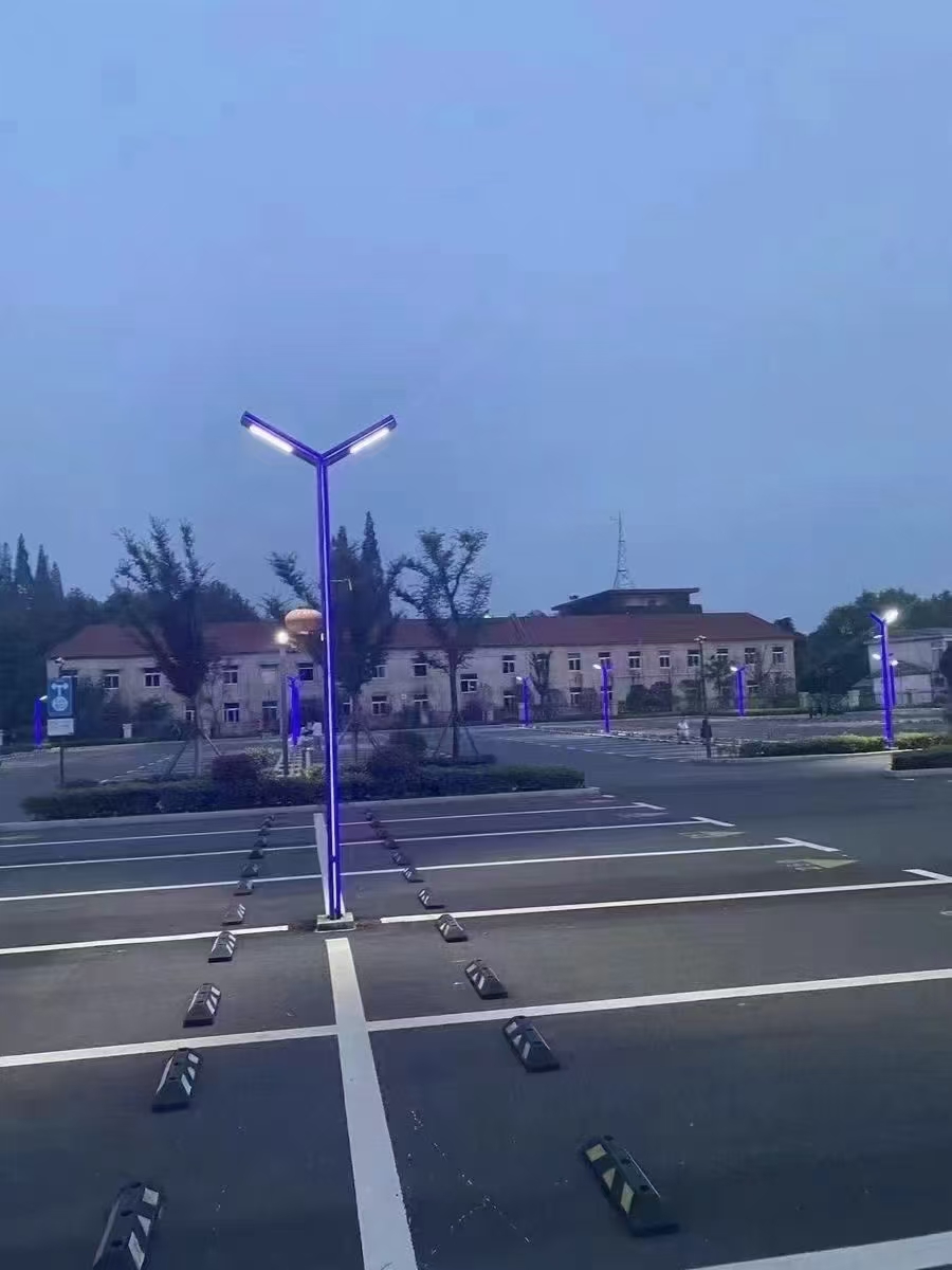 Solar Light LED Integrated Street Light Aluminum Profile Post Top For Villa Square Garden 3M/3.5M Outdoor Pole Light