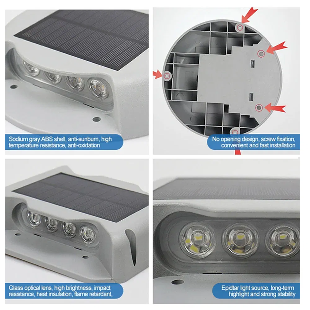 Solar Outdoor Floor Step Lights Waterproof IP65 Solar Step Lights, 4-Pack Solar Deck Lights RGB