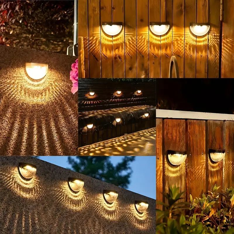 Solar Deck Lights Outdoor Solar Step Lights Waterproof Led Solar Lights for Outdoor Stairs Step Fence Yard Patio and Pathway