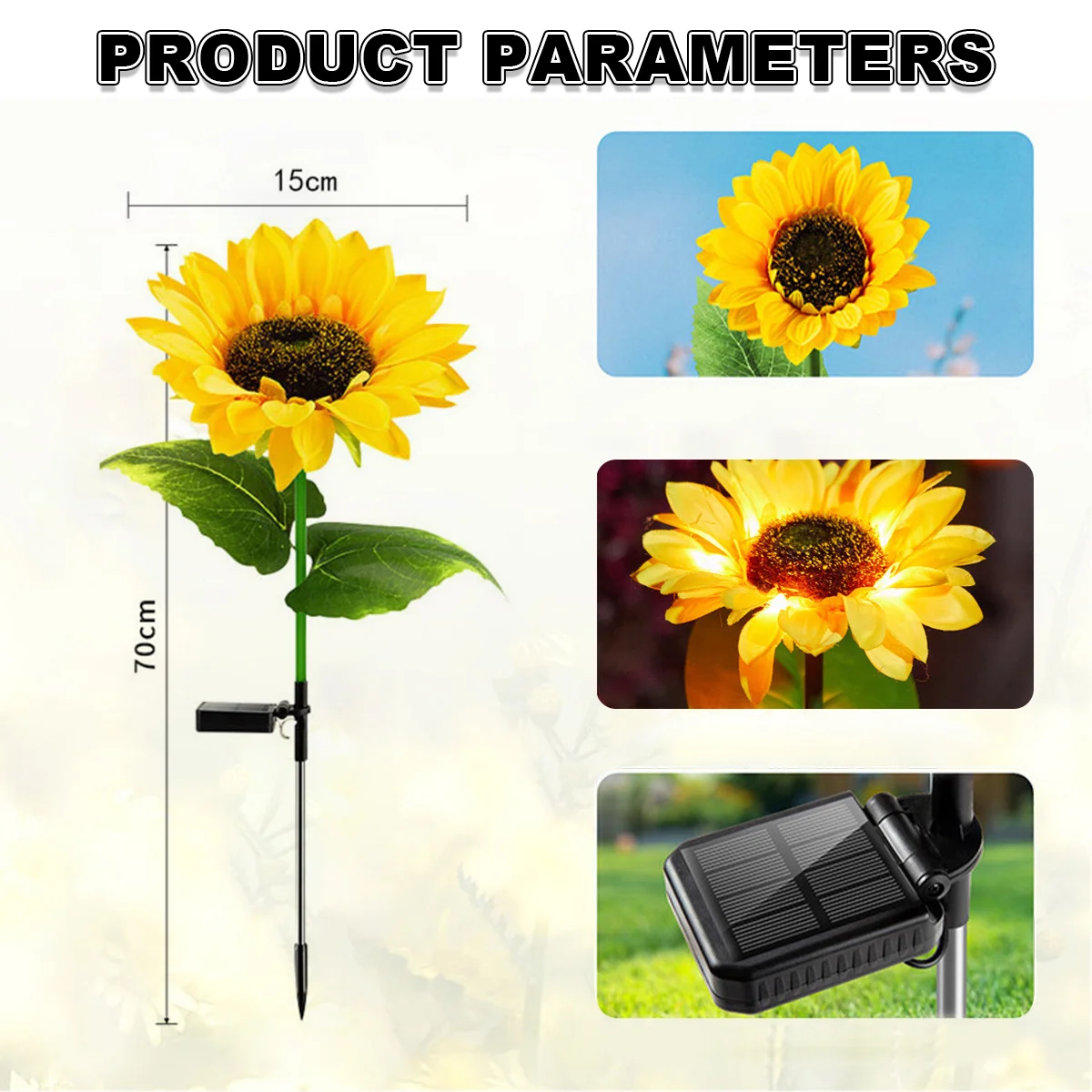Solar Sunflower Light