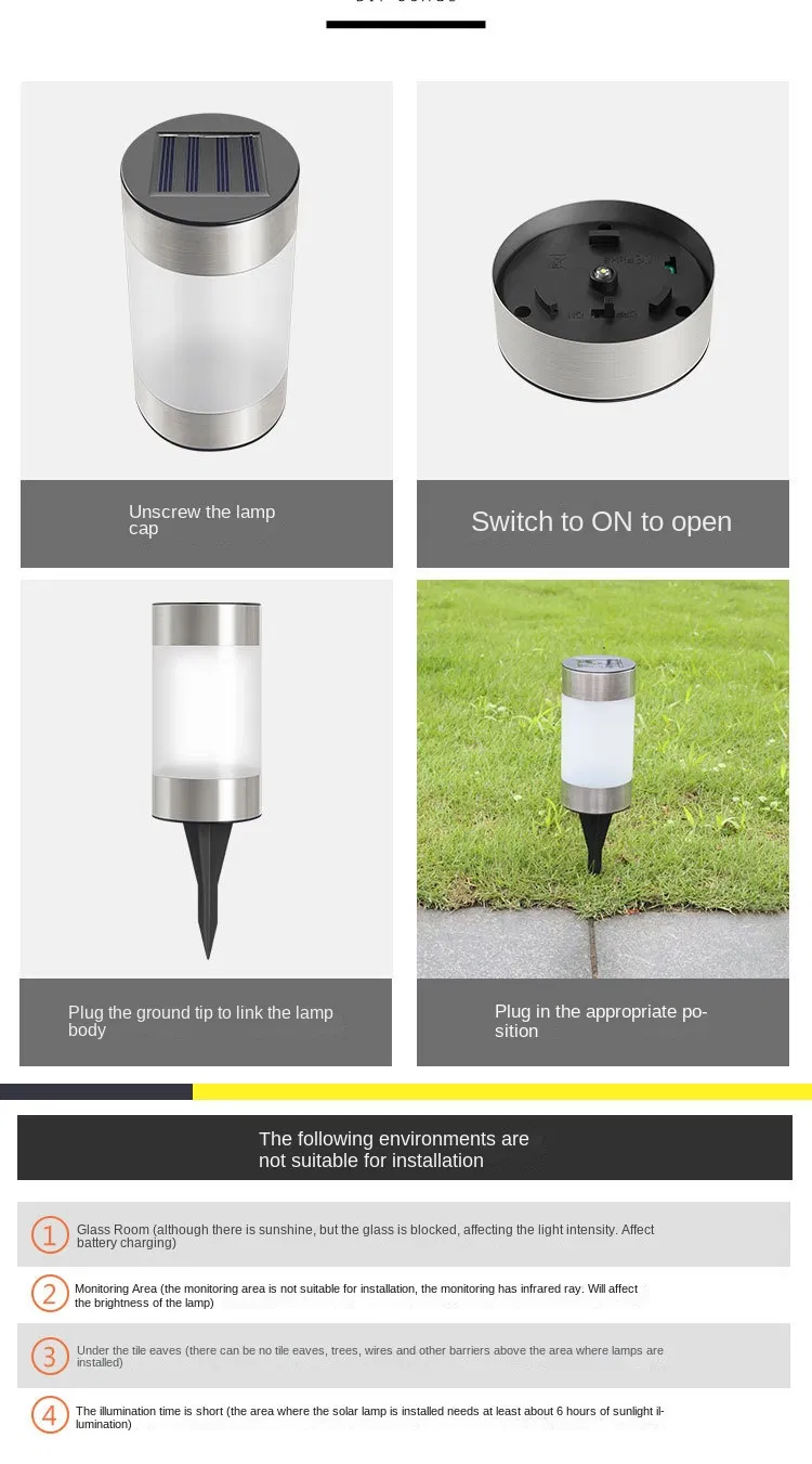 Outdoor Solar LED Lawn Light 7