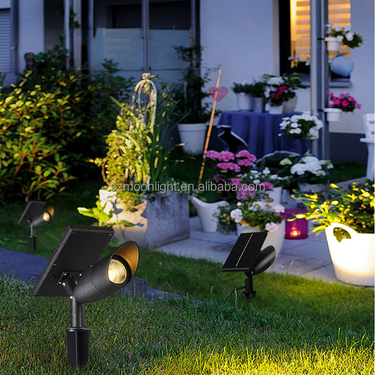 5W Solar-Powered IP65 Waterproof Ground Spike LED Tree Light for Garden Pathway Decoration