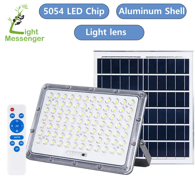 Light Messenger New Design Outdoor Waterproof IP65 Garden Courtyard Yard Jardin Lighting Lamp SMD 5054 Aluminum 100W 200W Solar LED Flood Light