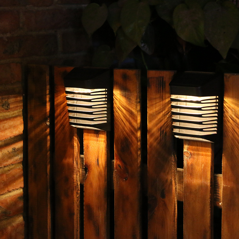 Solar Fence Lights Outdoor LED Deck Step Stair Solar Garden Wall Light
