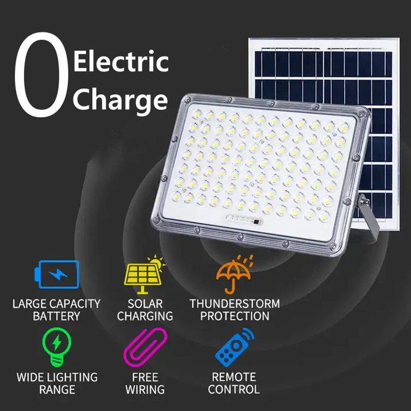 Light Messenger New Design Outdoor Waterproof IP65 Garden Courtyard Yard Jardin Lighting Lamp SMD 5054 Aluminum 100W 200W Solar LED Flood Light