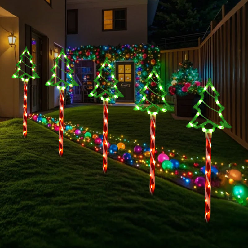 Vibrant Festive Decor 1 to 5 Solar-Powered Christmas Tree Lights