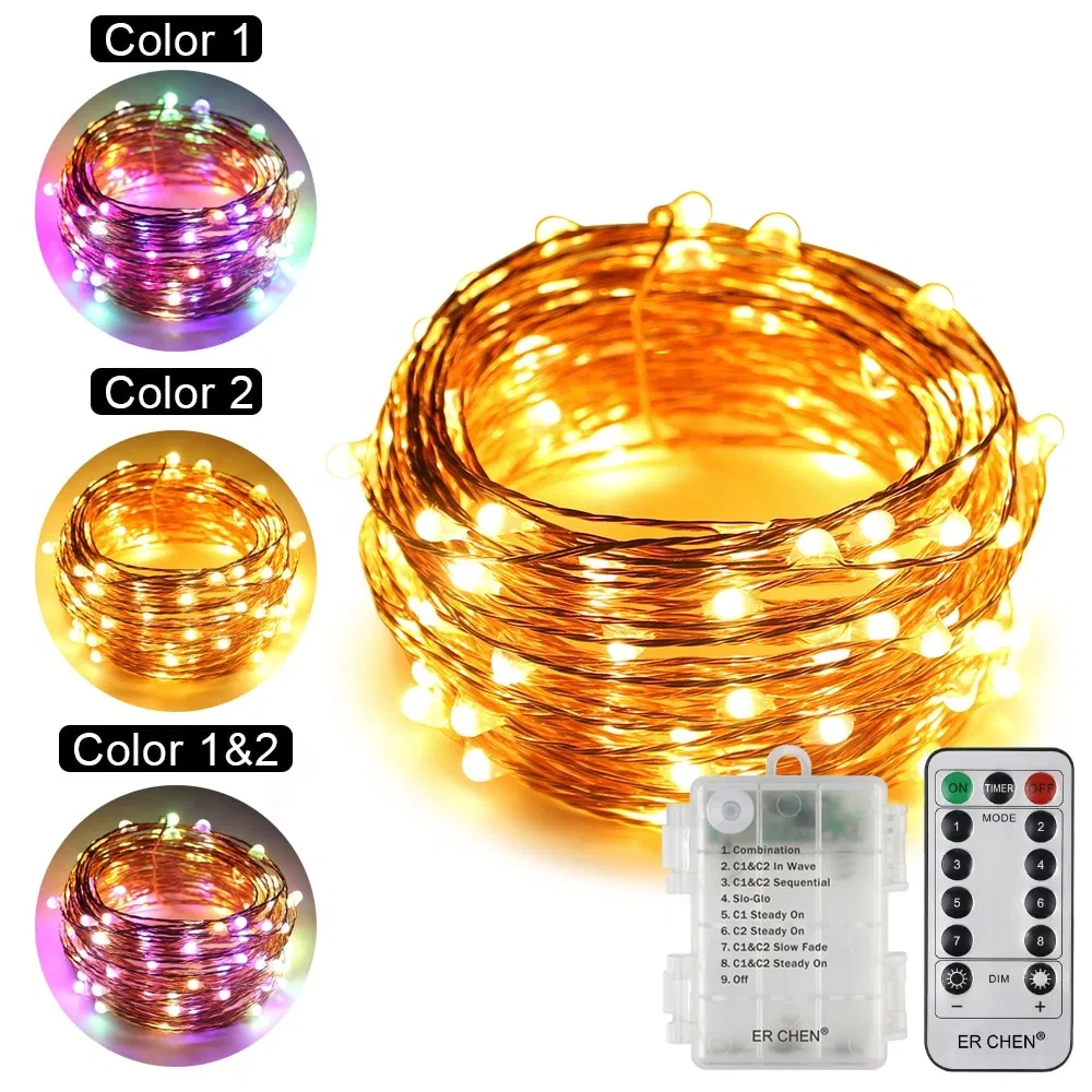 100 LEDs 10m Solar String Lights Fairy Lamp Outdoor Lighting Waterproof for Garden Restaurant Christmas Tree LED Strip Light