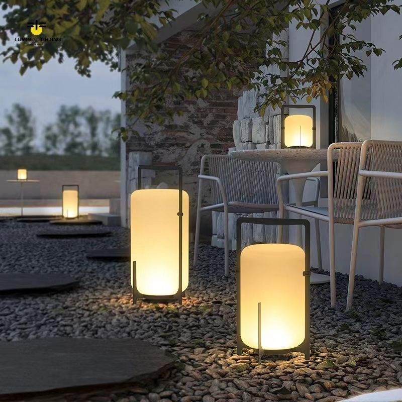Lumind Solar and Electric Garden Outdoor DECOR IP65 Lamp Balcony Garden Terrace Floor Landscape Bollard Light Led Garden Light