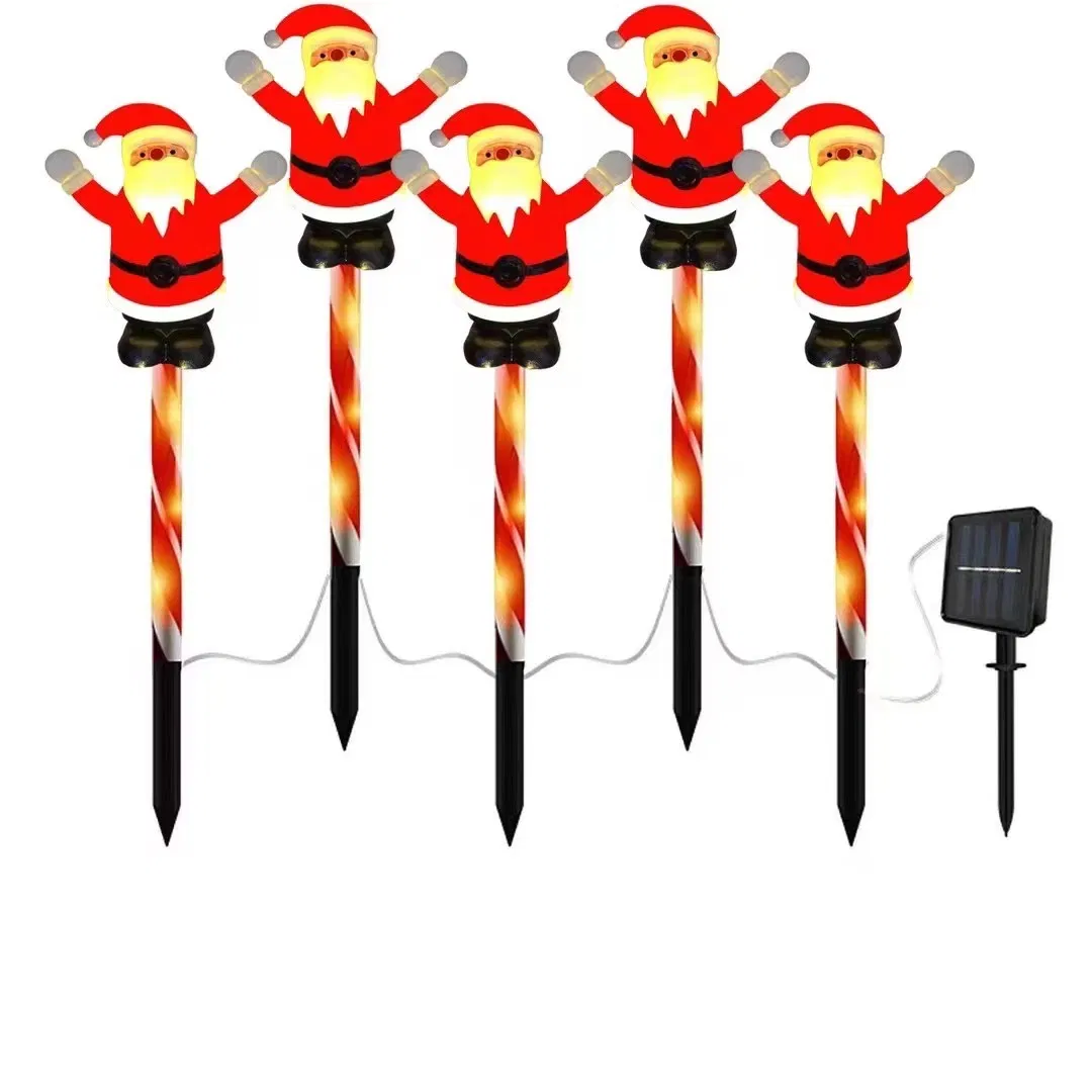 Outdoor Waterproof Solar LED Plastic Christmas Snowman Holiday Party Decor Landscape Lights