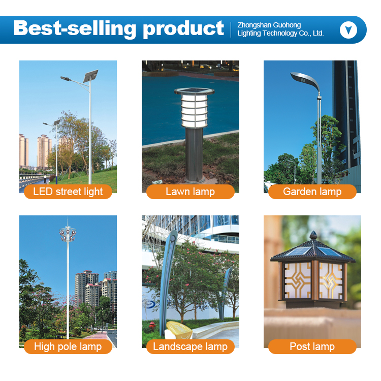 Wholesale Price ABS 12W 18W 20W Customized IP65 High Pole Lamp Human Body Induction Outdoor Solar LED Garden Lights for Pathway