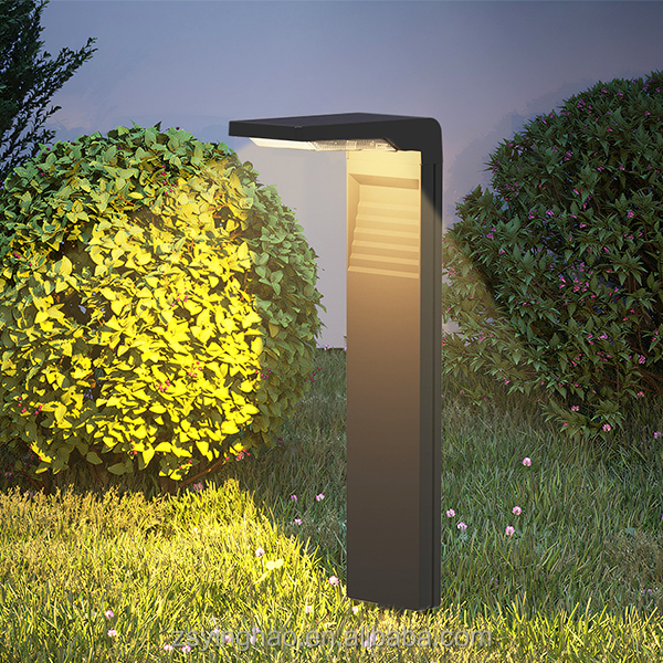 High Quality IP65 Waterproof ABS Led Solar Landscape Light Walkway Bollard Garden Modern Solar Pathway Lawn Lights