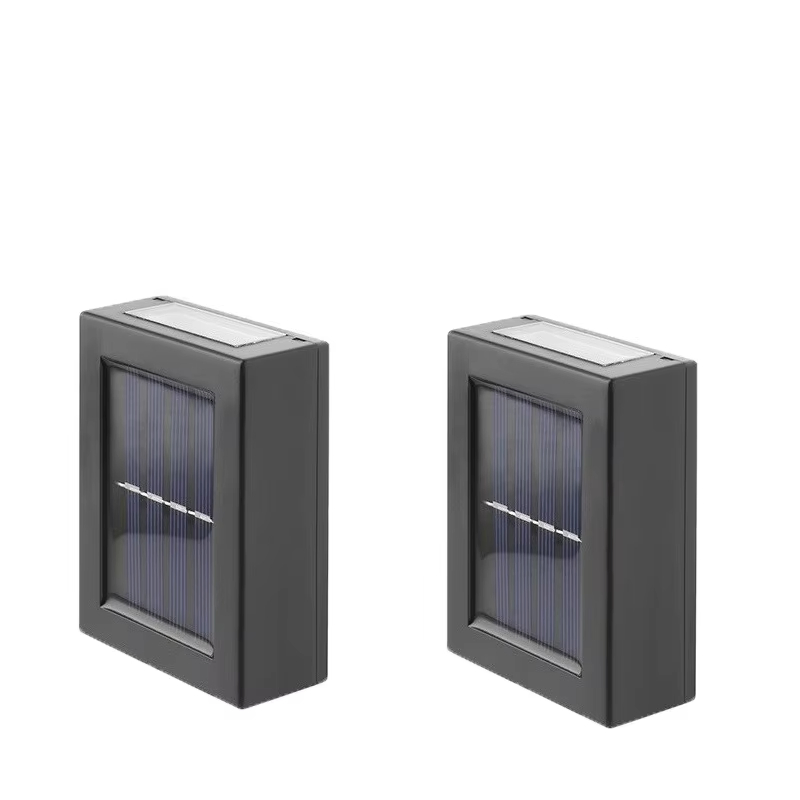 Outdoor Waterproof Wall up and Down Luminous LED Lamp Solar Garden Lights for Porch Courtyard Staircase Decoration