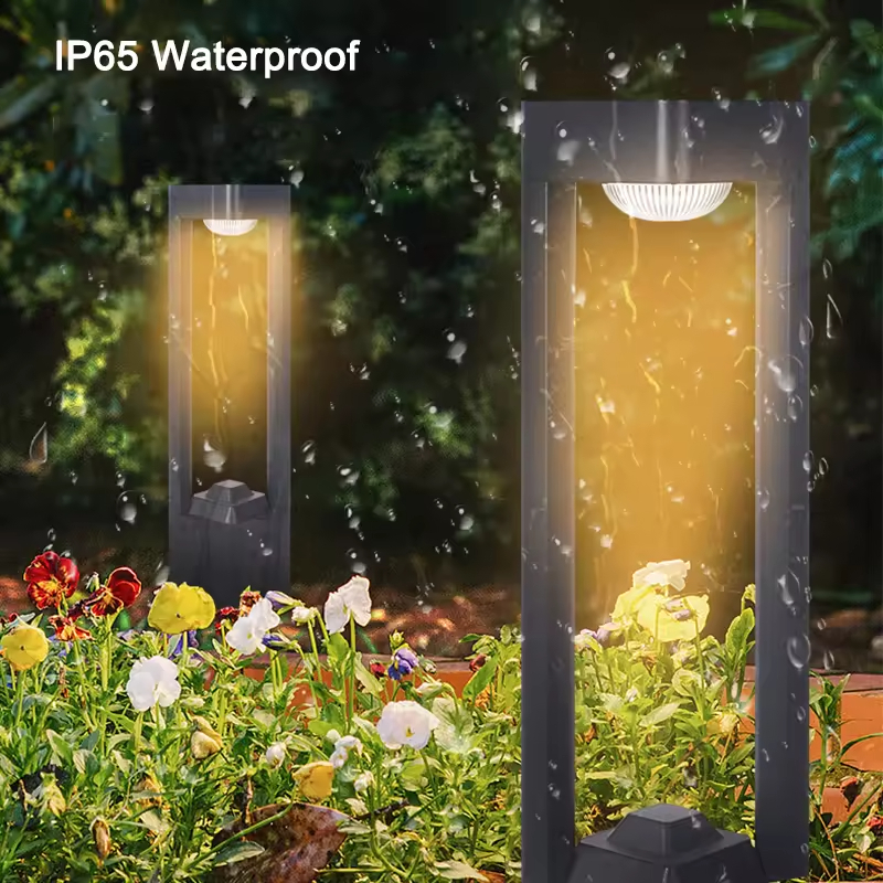 Wholesale Outdoor Garden Landscape &amp; Patio Solar Aluminum Led Lawn Bollard Lights IP65 Waterproof Remote Control 3-Year Warranty
