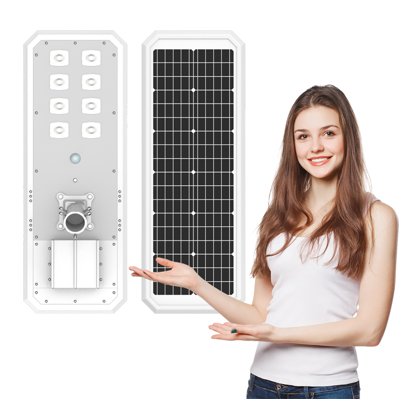 LED Monocrystalline Silicon Solar Light Outdoor All in One Solar Street Lights Outdoor Waterproof High Quality