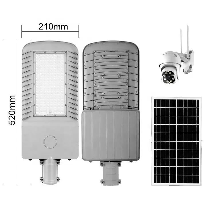 CCTV Street Lights 100W 200W 300W Outdoor Garden Landscape Lights Aluminum Solar Street Light Outdoor