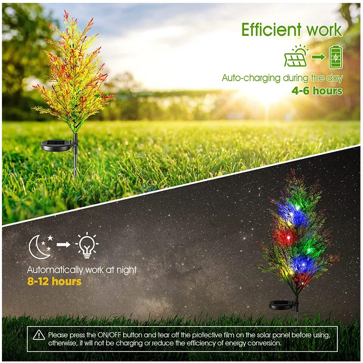 Holiday Lighting LED Tree Lamp Decoration Solar Power Christmas Light