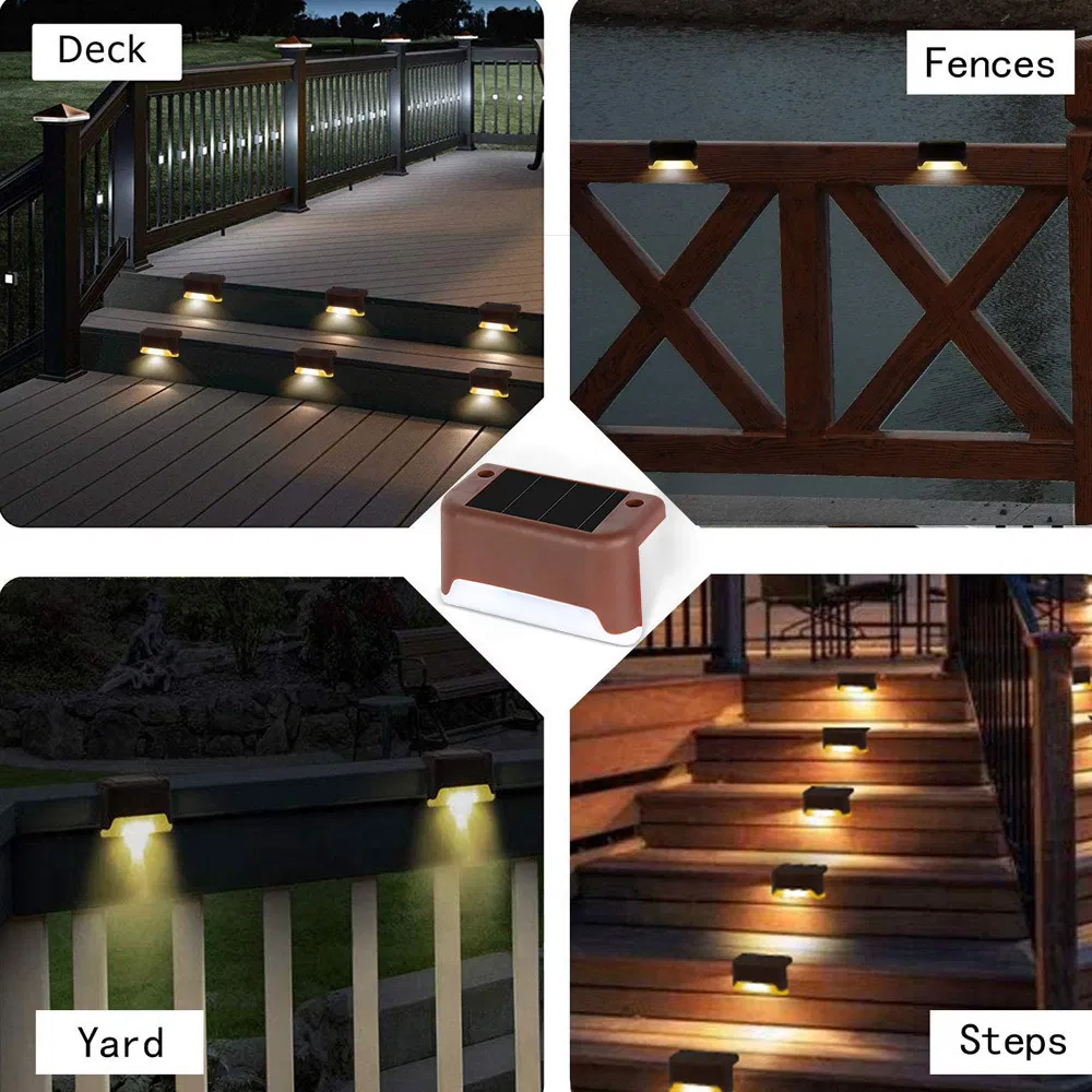 Solar Lights for Stairs Step Fence Outdoor Solar Light Deck Waterproof Ci15467