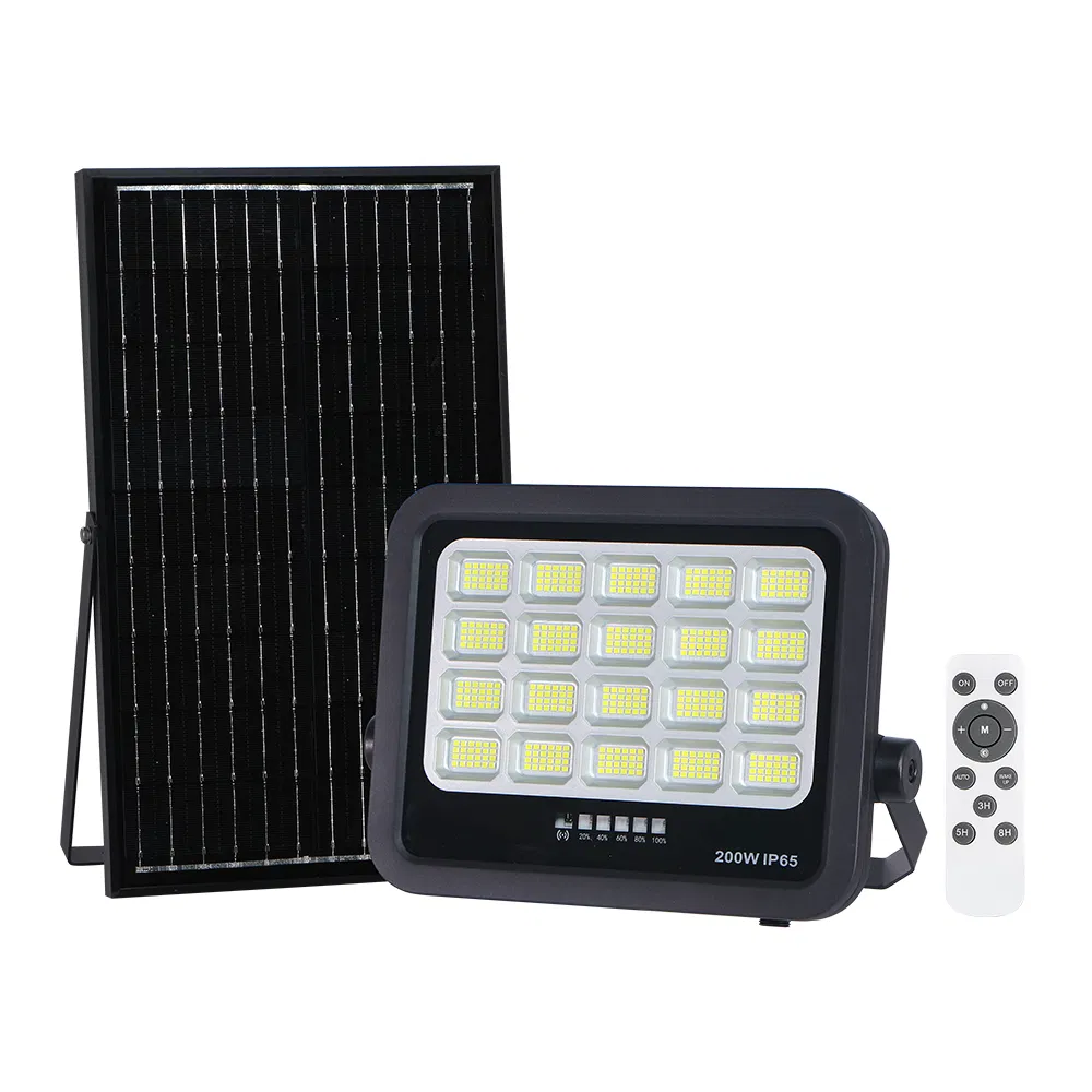 High Quality IP66 Outdoor Landscape Remote Control Lighting LED Solar Floodlight 100W