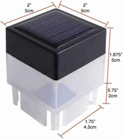 Solar LED Fence Post Solar Light Cap Lights for Wrought Iron and Aluminum or Garden