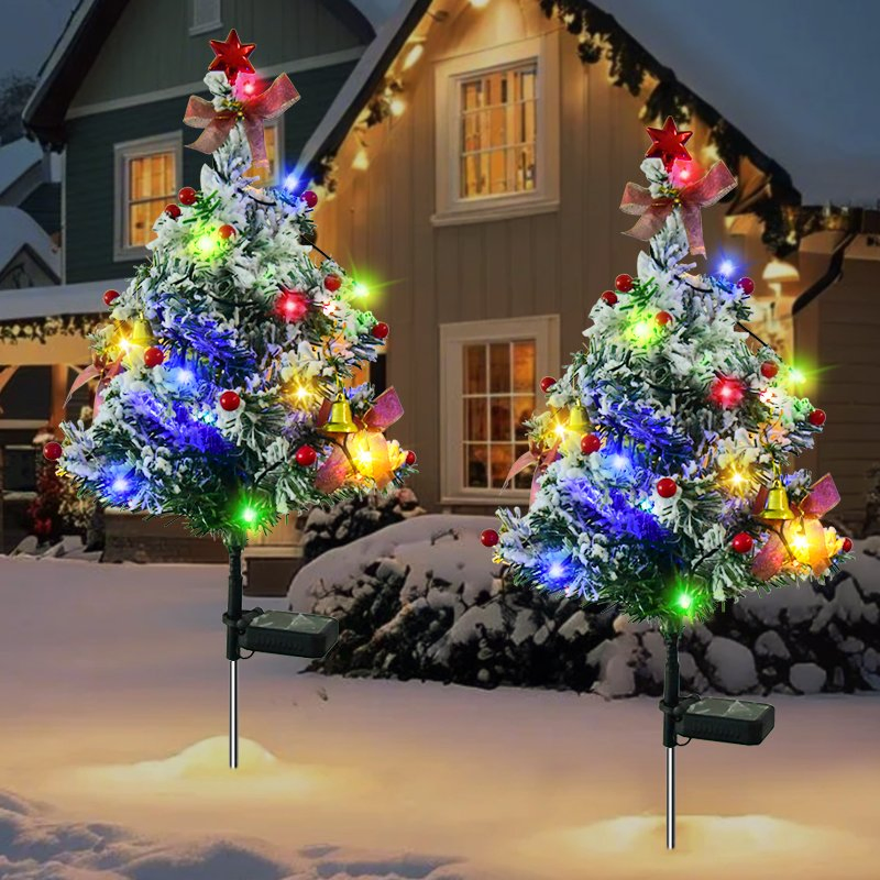 Artificial Solar Christmas Tree Light for Patio Yard Solar Christmas Light