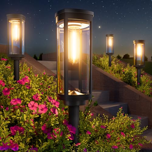 Mini Solar Ground Lights, 10 Pack Solar Lights Outdoor Waterproof, Pathway Lights Solar Powered, Solar Garden Light, Landscape Lighting for Yard Driveway Walkwa