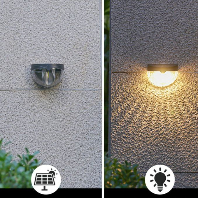 Outdoor Waterproof Solar Semicircular Wall Light Fence Courtyard Corridor Garden Landscape Lamp