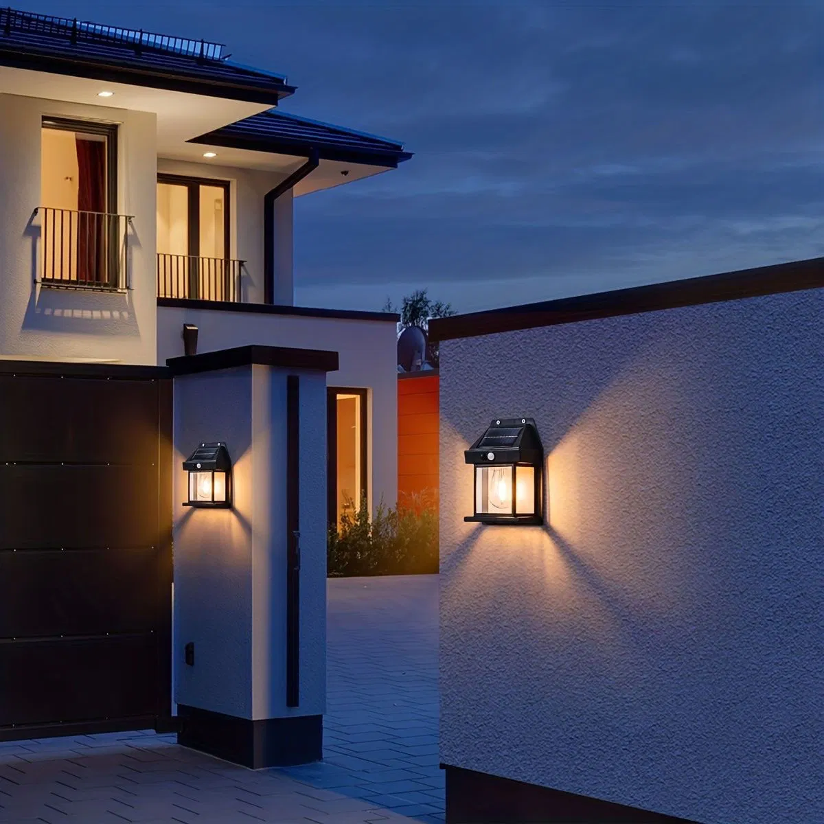 Small-Size LED Solar Wall Light for Balconies with 80mm Thickness