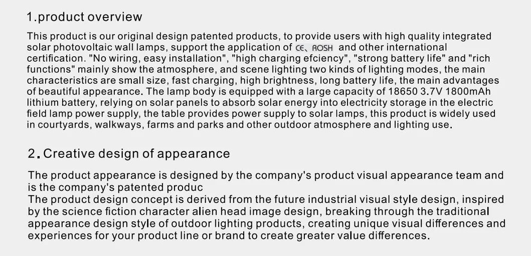 Solar Light Features
