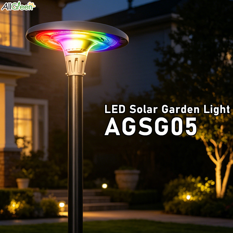 Allgreen Agsg05 15W-20W Solar LED Garden Light - OEM/ODM Factory Direct, 2029-2679lm, LiFePO4 Battery, IP65 Ik08, Ideal for Pathway, Patio &amp; Villa