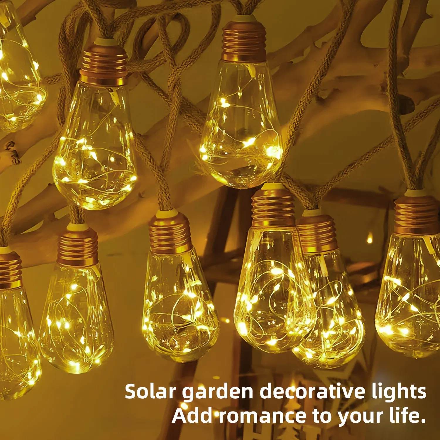 Solar Outdoor Fairy String Lights 8 Modes for Party Decor