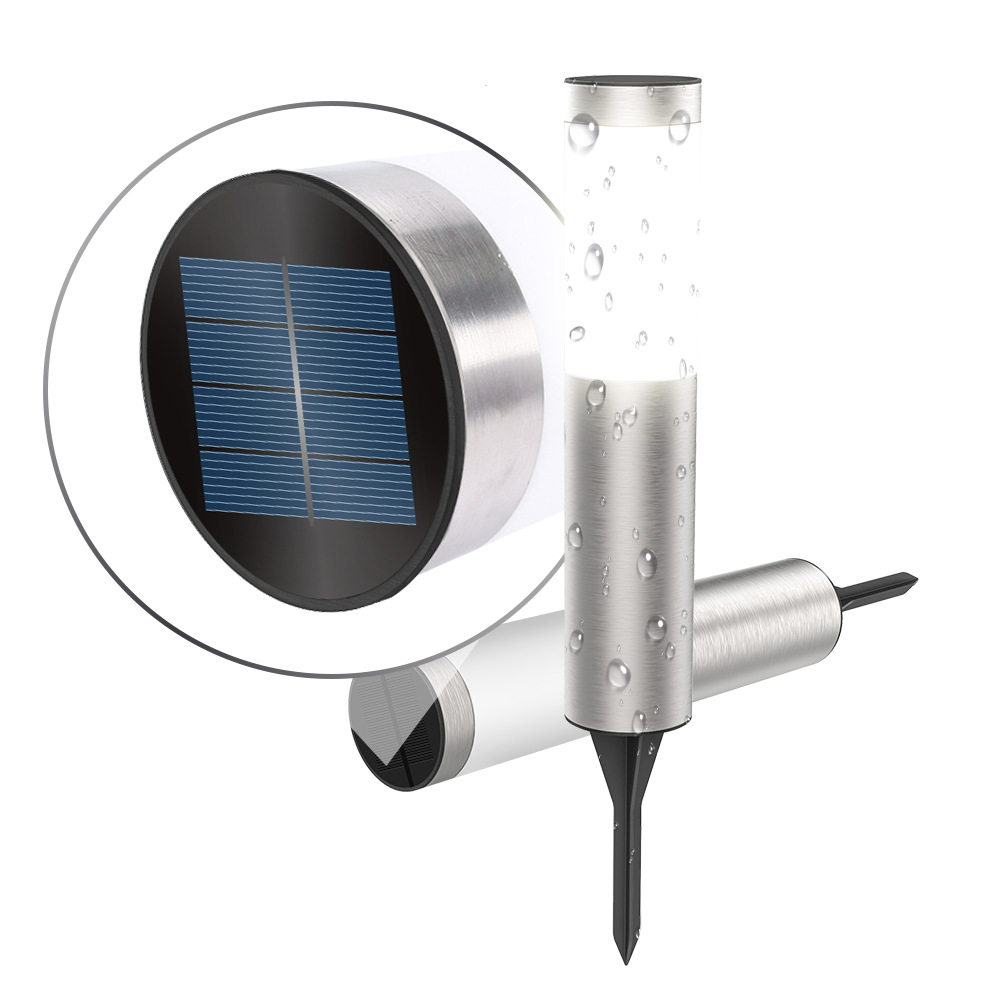 Solar LED Garden Lights IP65 Waterproof Stainless Steel Outdoor Camping Lawn Lights