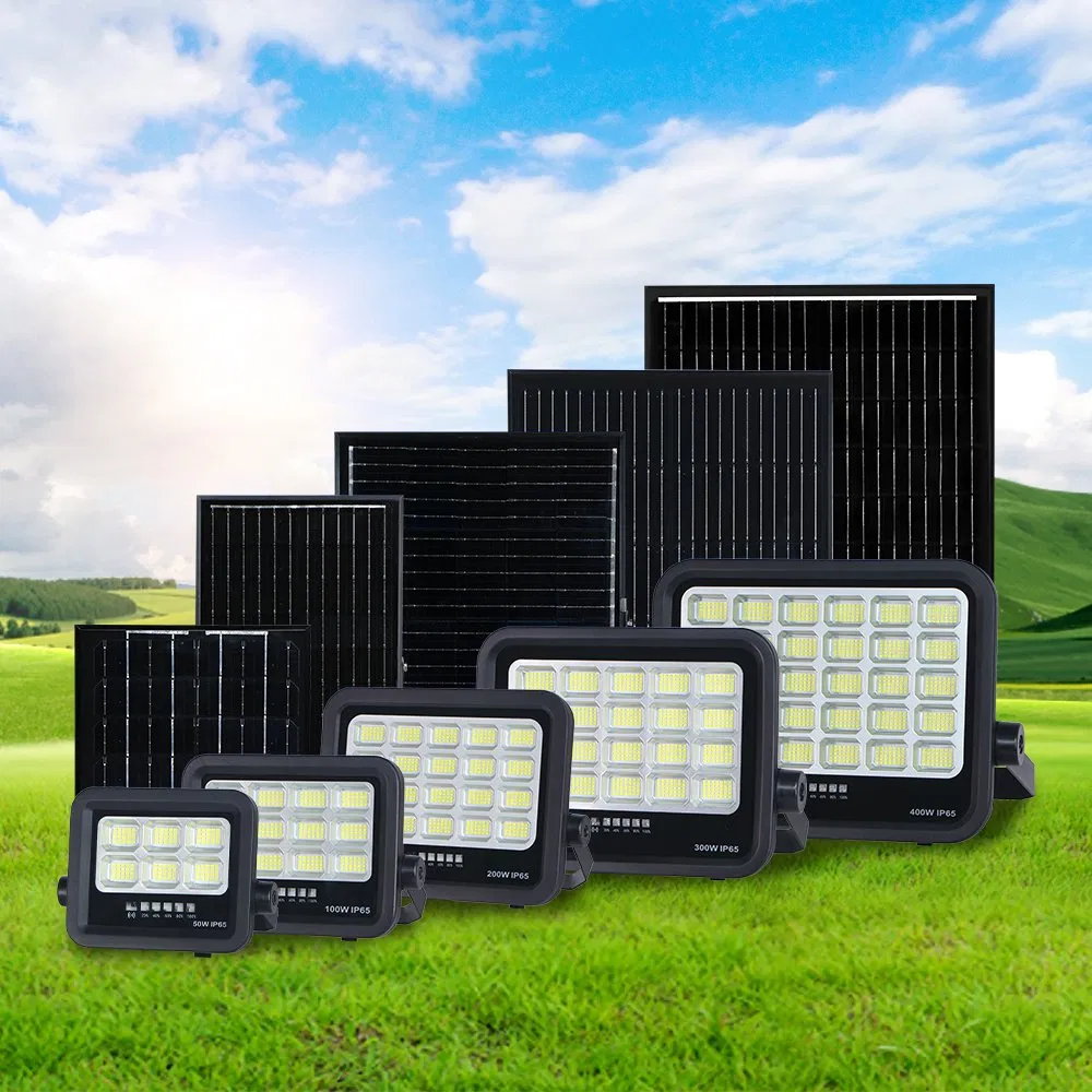 High Quality IP66 Outdoor Landscape Remote Control Lighting LED Solar Floodlight 100W