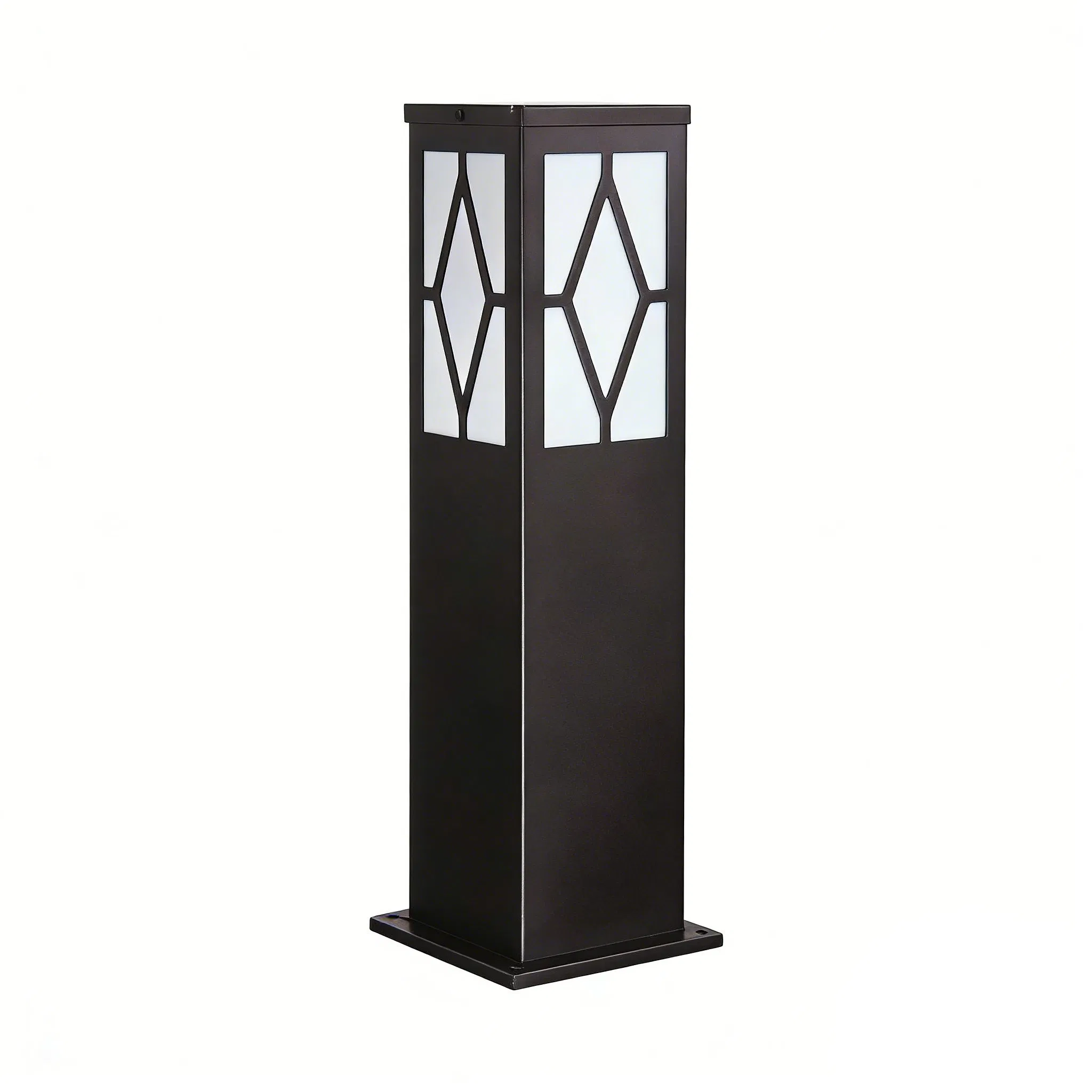 Decorative Solar Outdoor Light with Bamboo and Pine Tree Metal Cutout