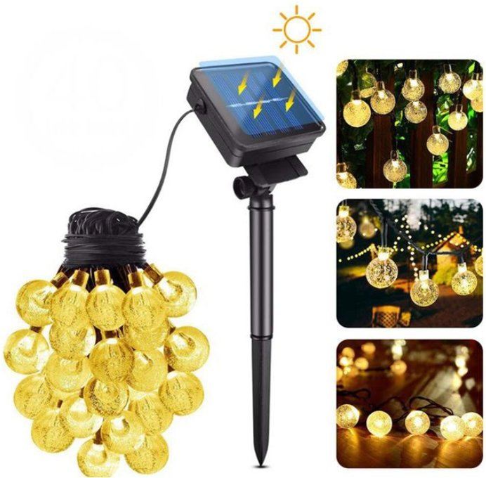 Wholesale Outdoor Decorative Copper Wire LED Holiday Hanging String Lamp Solar Powered Christmas Light for Party