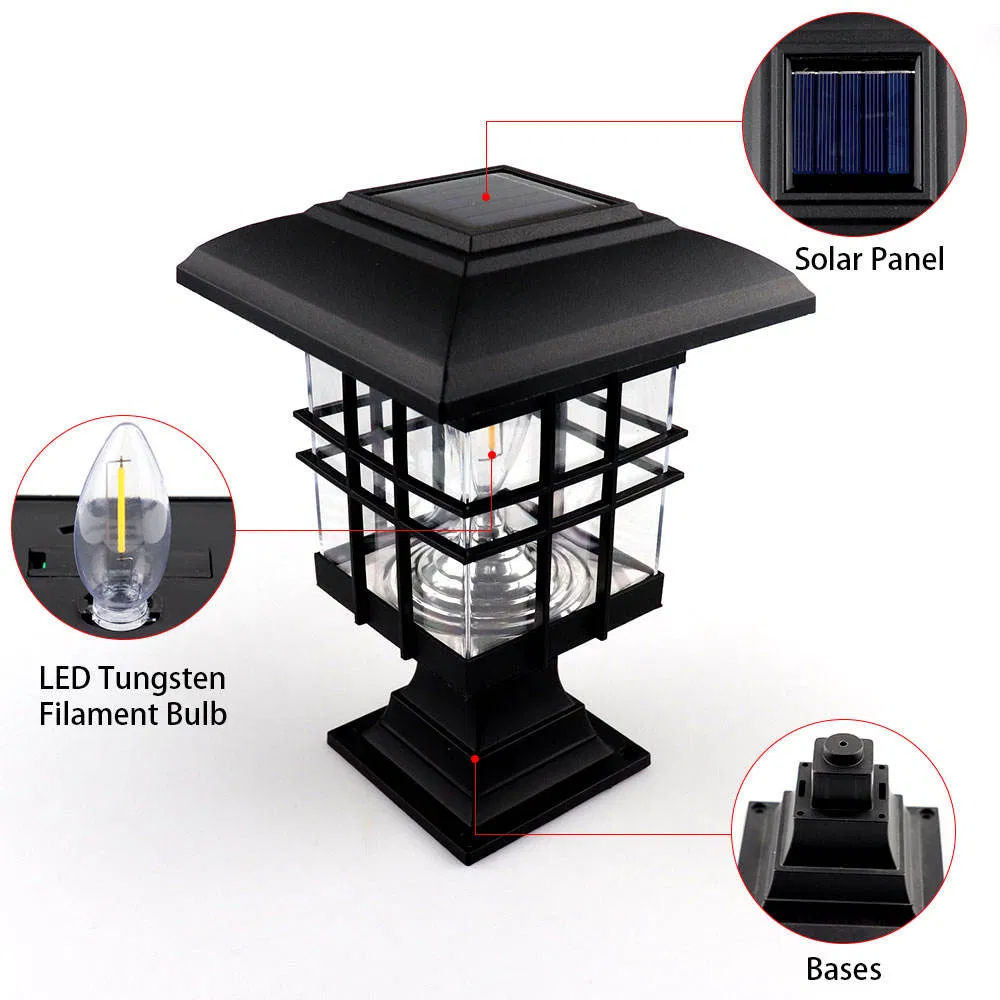 Cap Light for Garden Decoration Solar Post Lights