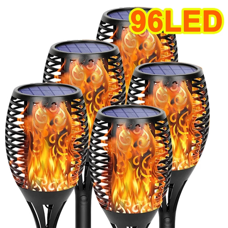 Bestsell Solar Torch Outdoor 43ft 96 LED Waterproof Landscape Garden Pathway Light With Vivid Dancing Flickering Flame