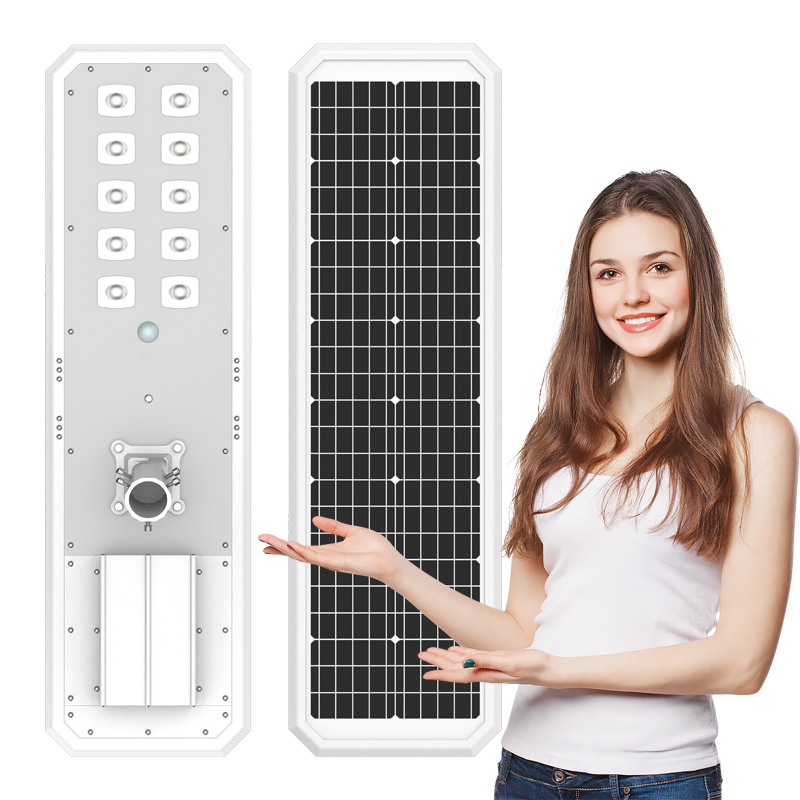 LED Monocrystalline Silicon Solar Light Outdoor All in One Solar Street Lights Outdoor Waterproof High Quality