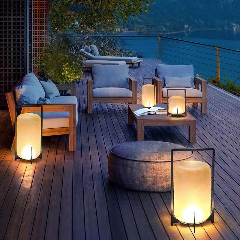 Lumind Solar and Electric Garden Outdoor DECOR IP65 Lamp Balcony Garden Terrace Floor Landscape Bollard Light Led Garden Light