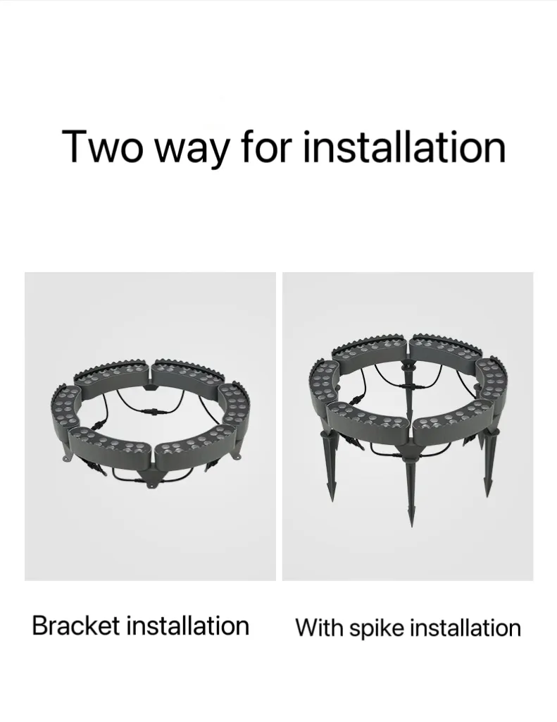12W Black LED Solar Hug Tree Light Solar Hold Column Lamp Ring Garden Led Spot Light Ip65 Outdoor Landscape Spotlight