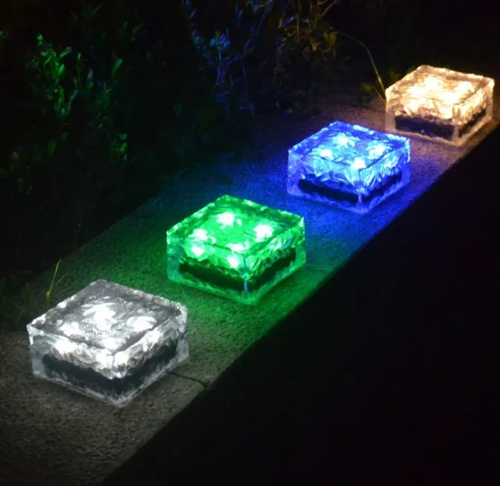 Outdoor Stair Step Pathway Ground LED Solar Deck Lights