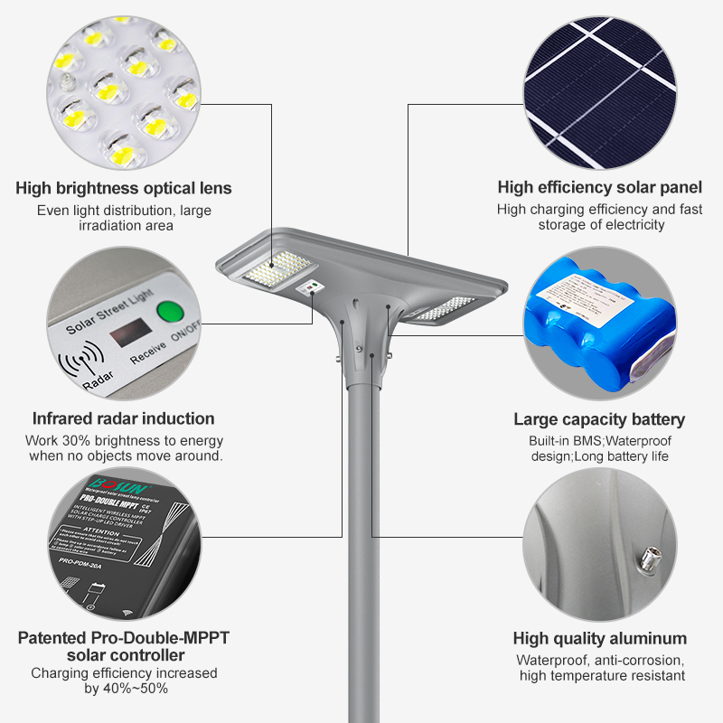 BOSUN IP65 Waterproof Solar Garden Lights Solar Powered for Yard Patio Pathway