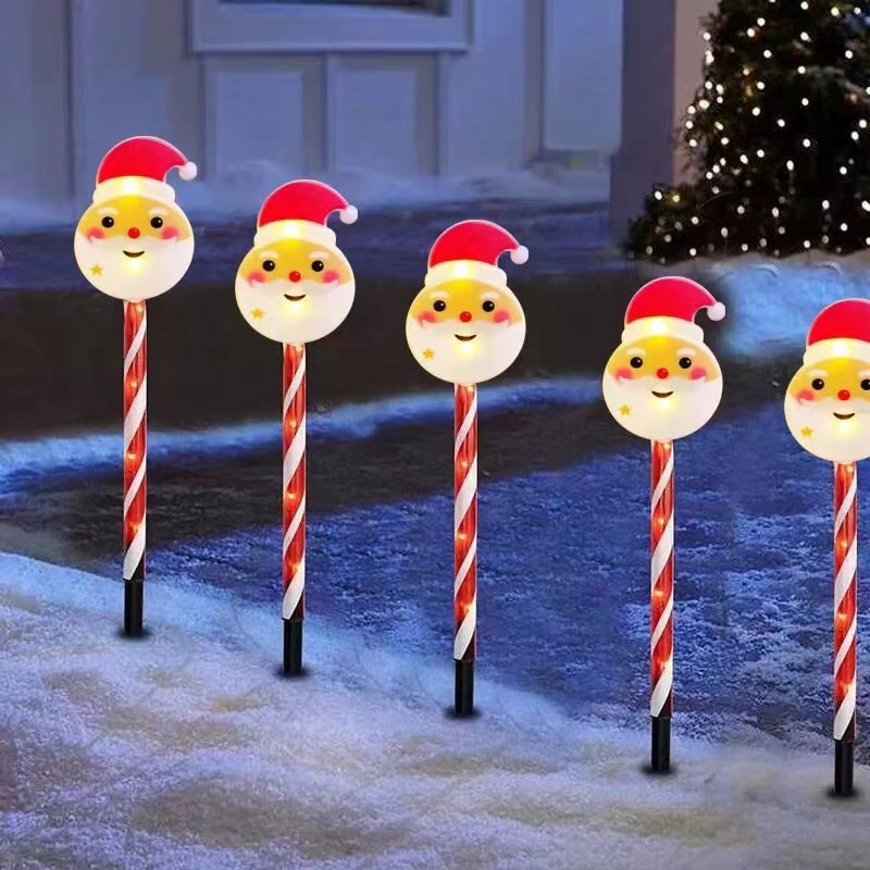 Outdoor Waterproof Solar LED Plastic Christmas Snowman Holiday Party Decor Landscape Lights