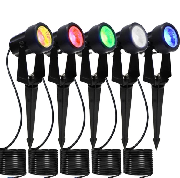 Energy Saving Outdoor Solar Power Landscape Spotlight 12W Waterproof IP65 RGBW