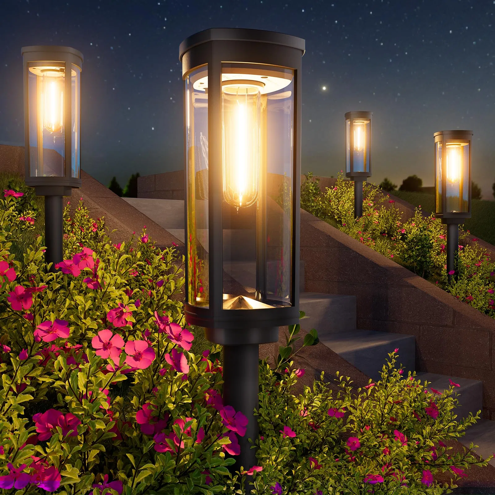 Mini Solar Ground Lights, 10 Pack Solar Lights Outdoor Waterproof, Pathway Lights Solar Powered, Solar Garden Light, Landscape Lighting for Yard Driveway Walkwa