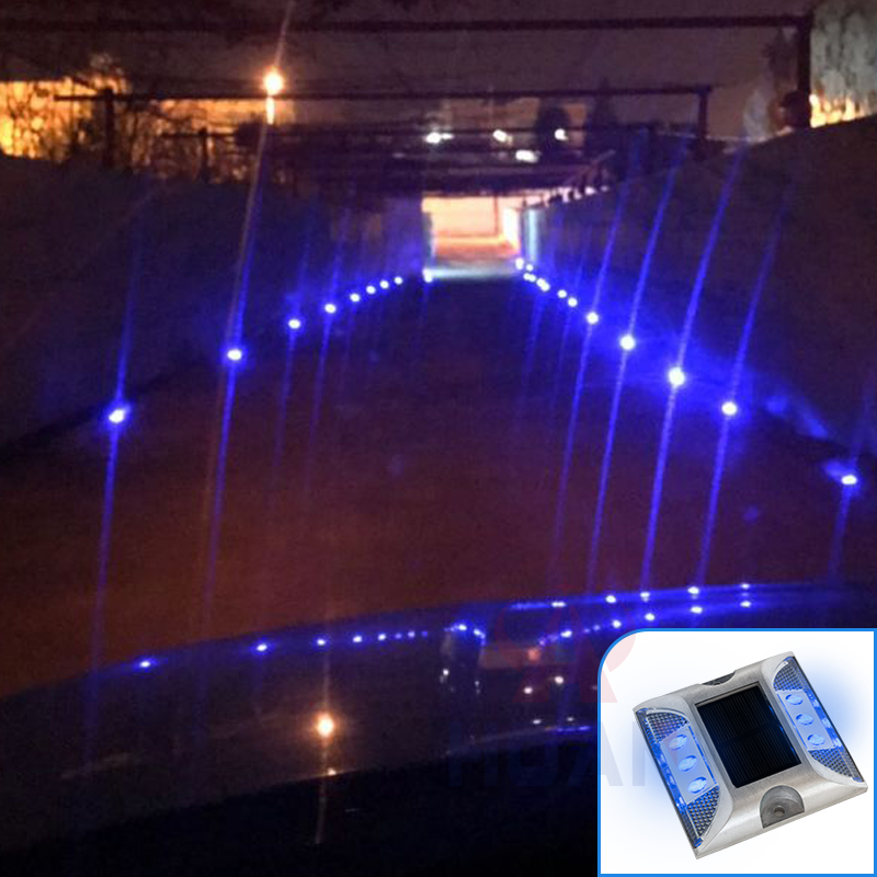 Solar Cat Eye Road Markers Led Raised Reflector Aluminum Solar Road Stud